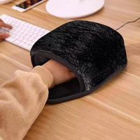 USB Heated Mouse Pad Mouse Hand Warmer with Wristguard Warm Winter Pink