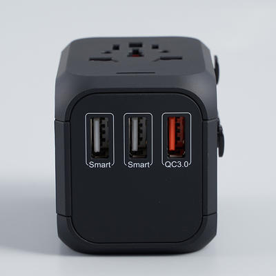 QC 3.0 Travel Converter 3 USB Port Universial Socekt For EU AUS US UK