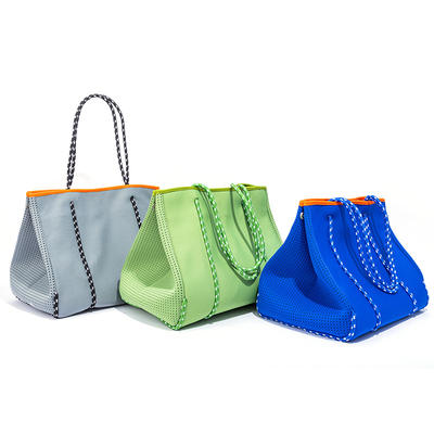 Multifunctional Neoprene Beach Bag Handbags Single Shoulder Large Capacity Shopping Bag Reusable
