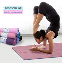 Non-slip TPE Double Color Yoga Mat with Bag