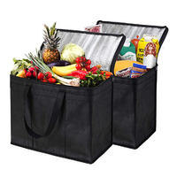 Wholesale Reusable Non Woven Tote Food Delivery Insulated Wine Beer Cooler Lunch Bags
