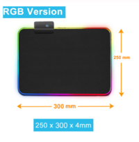RGB Gaming Mouse Pad Rubber Mat RGB Colorful LED Lighting Gaming Mouse Pad