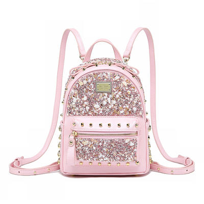 2021 Mini Diamond PU Women Backpack Glittering Diamond Backpack For Women
