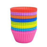 Hot Sale Reusable Cupcake Liners Muffin Pudding Cup Cake Silicone Baking Cups