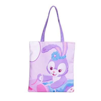 Lovely Cartoon Design Canvas Shopping Bag Large Capacity Canvas Single Shoulder Bag